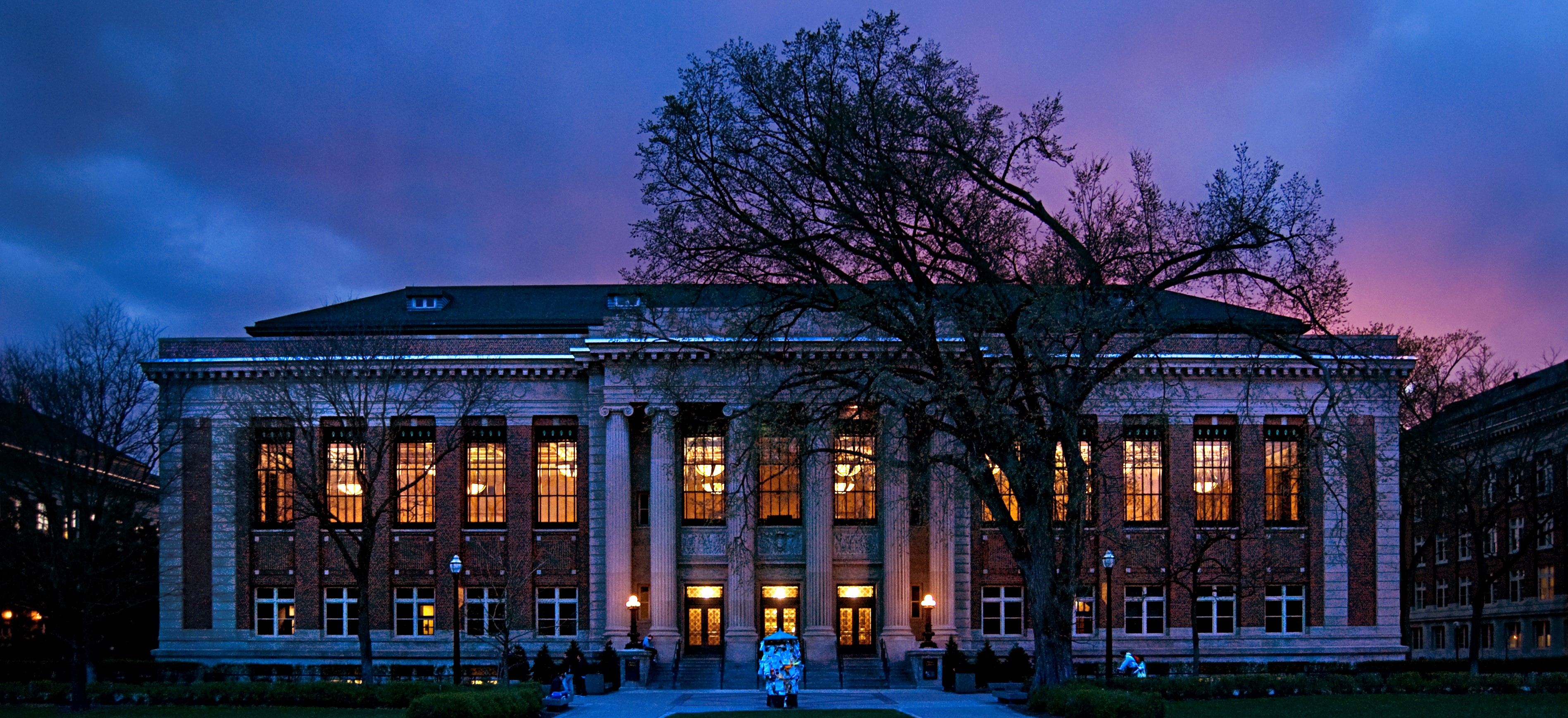 Library at sunset